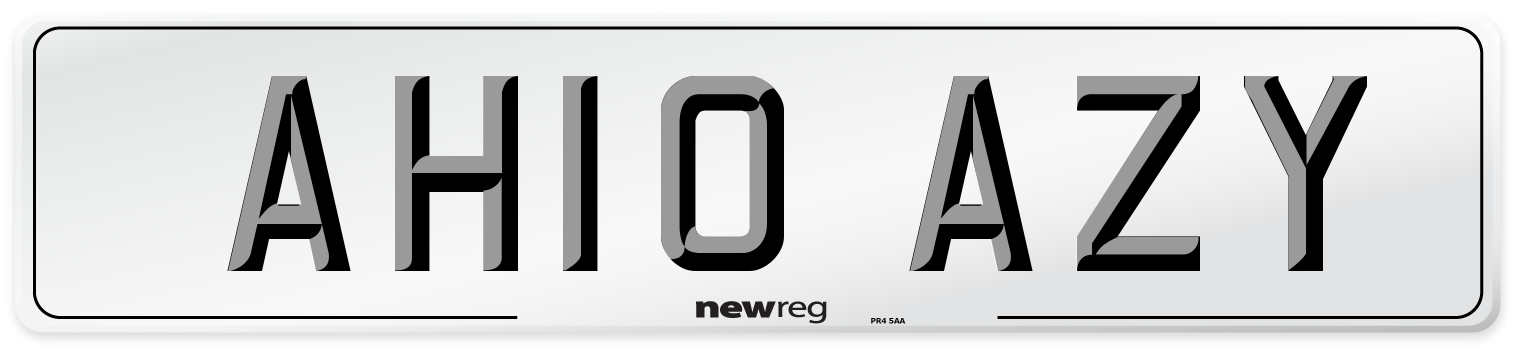 AH10 AZY Number Plate from New Reg